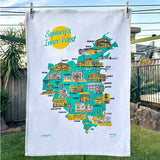 Sydney's Inner West Souvenir Tea Towel - Summer Dayz