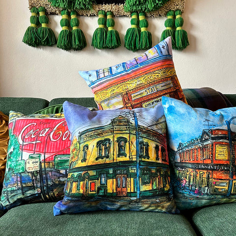 Courthouse Hotel, Newtown Cushion Cover